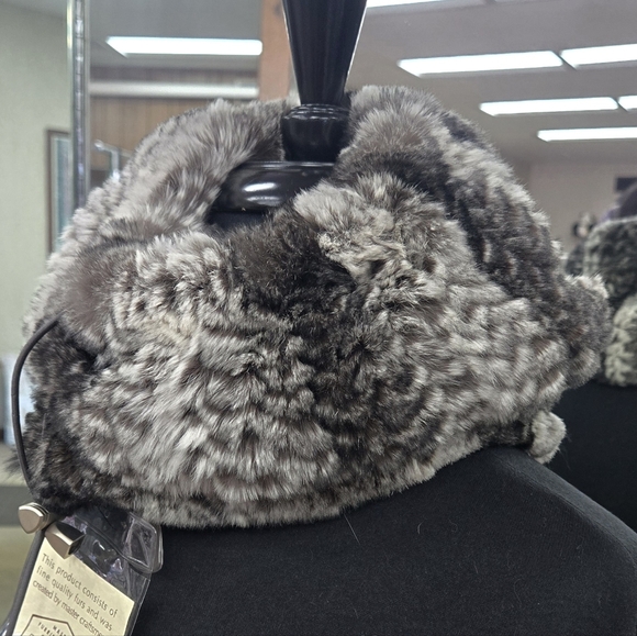 Chinchilla Rex Woven Neckwarmer/Hat